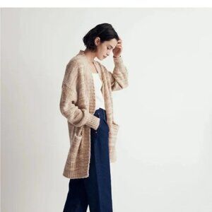 Madewell Wool Space-Dyed Long Cardigan Sweater